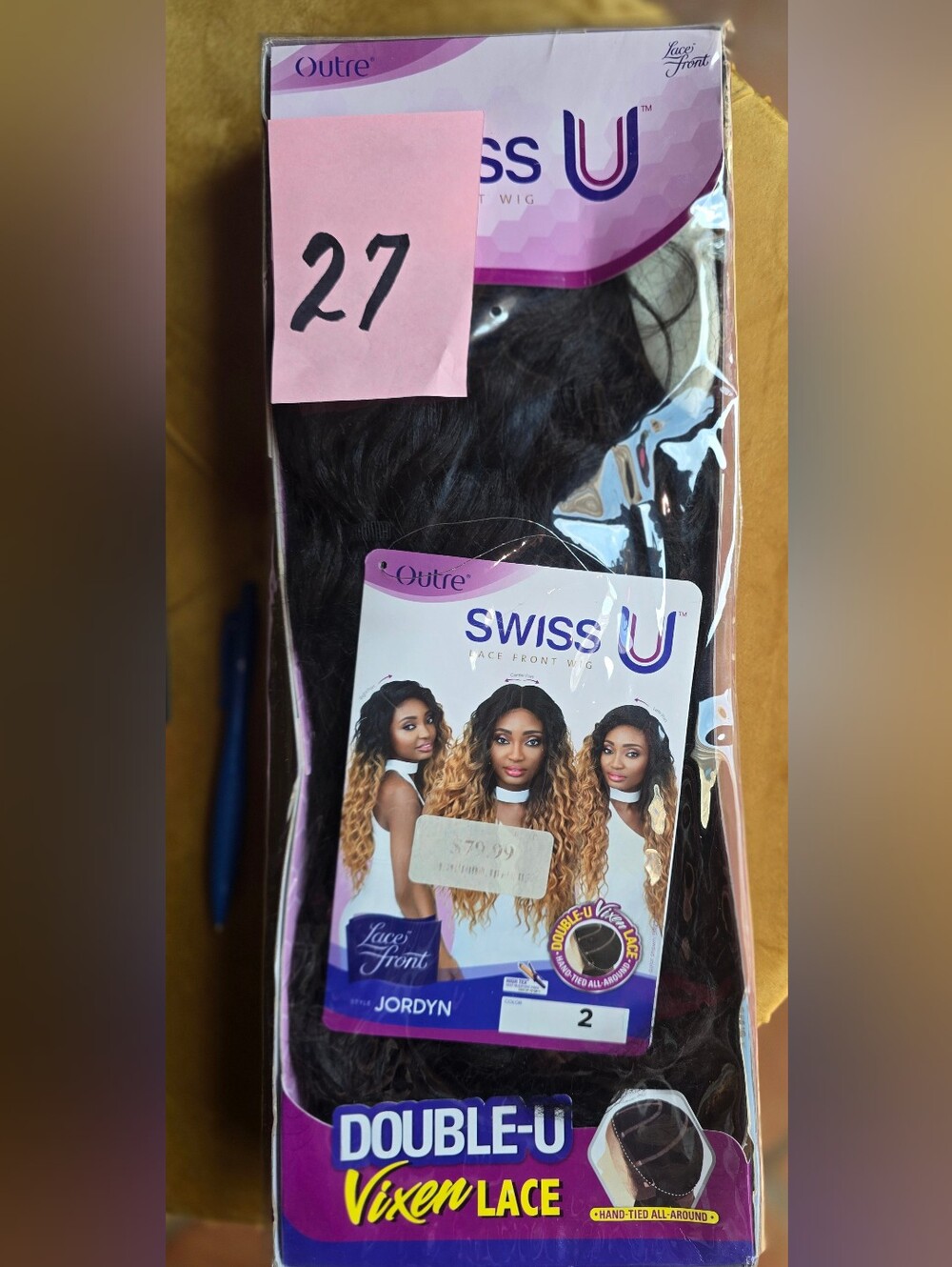 NWT Swiss U Part Lace Front Wig - Dk.Brown to Honey Blonde Ombre